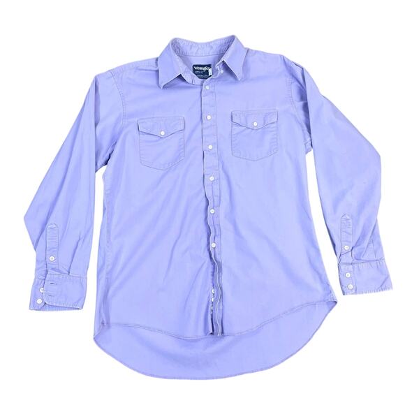 Wrangler Cowboy Cut Regular Fit 100% Cotton Button Up Shirt US Men's XL - Picture 1 of 10